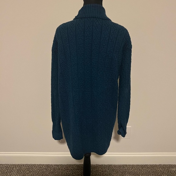 Oobe Women's Green Cotton Open-Front Cardigan Sweater Size Large - Picture 2 of 4